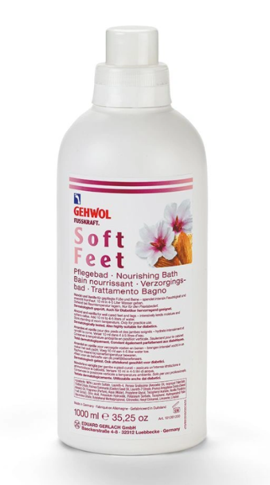 Gehwol fusskraft pflegebad soft feet ванна для ног миндаль и ваниль 1000мл мил