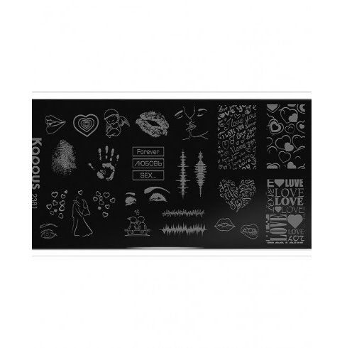 Kapous пластина для стемпинга crazy story love 1