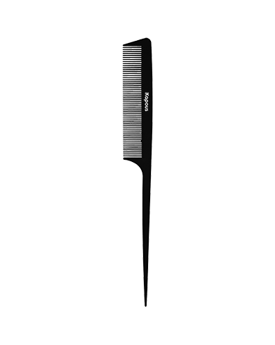 Kapous расческа парикмахерская carbon fiber 229х25 мм с пластиковым хвостиком