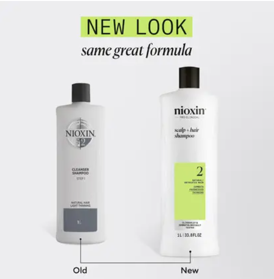 Nioxin система 2 очищающий шампунь 1000мл NEW ДГ
