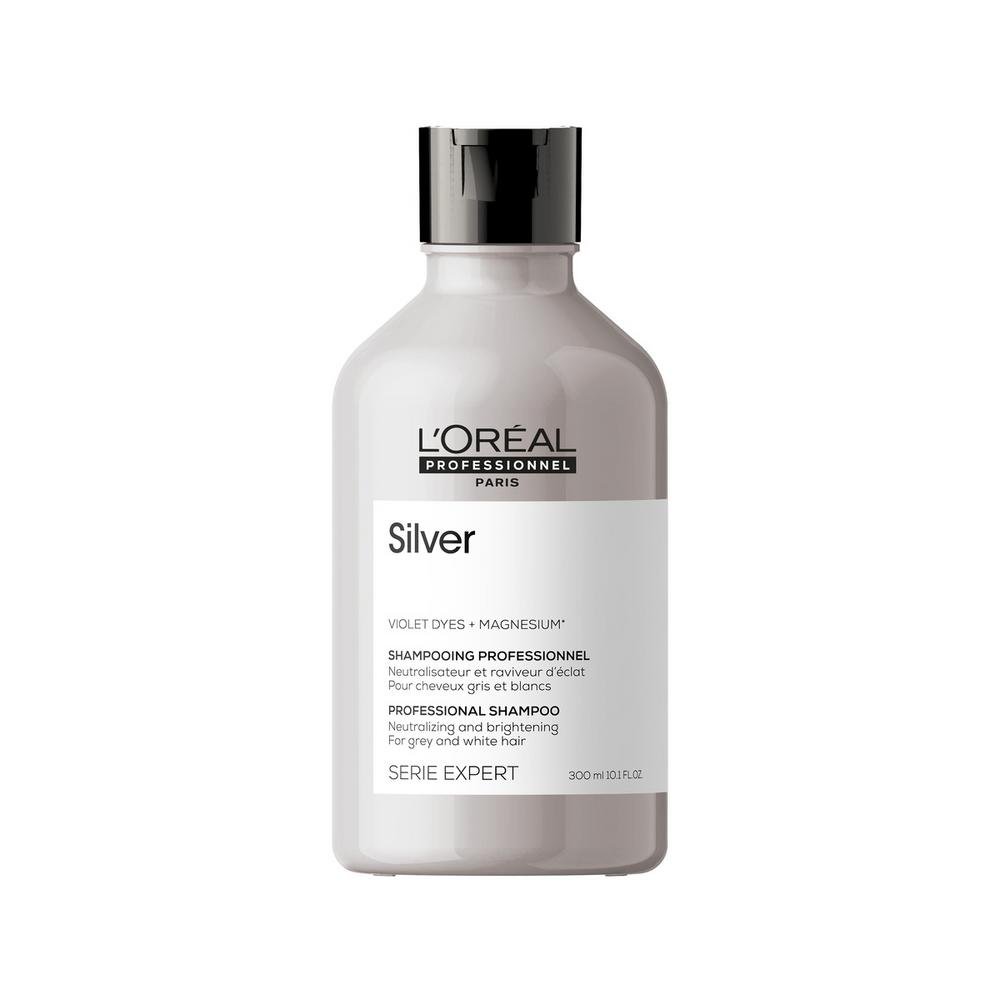 Loreal silver шампунь для нейтрализации желтизны осветленных и седых волос 300мл