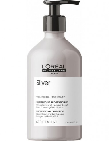 Loreal silver шампунь для нейтрализации желтизны осветленных и седых волос 500 мл БС*