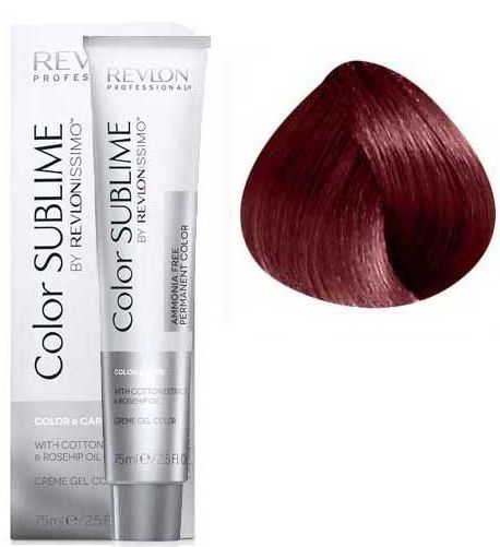 Rеvlоn rеvlоnissimo color sublime перманентная безаммиачная краска 5.66 светло-коричневый насыщенно-красный 75мл мил