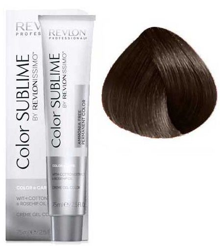 Rеvlоn rеvlоnissimo color sublime перманентная безаммиачная краска 6.13 темный блондин пепельно-золотистый 75мл мил