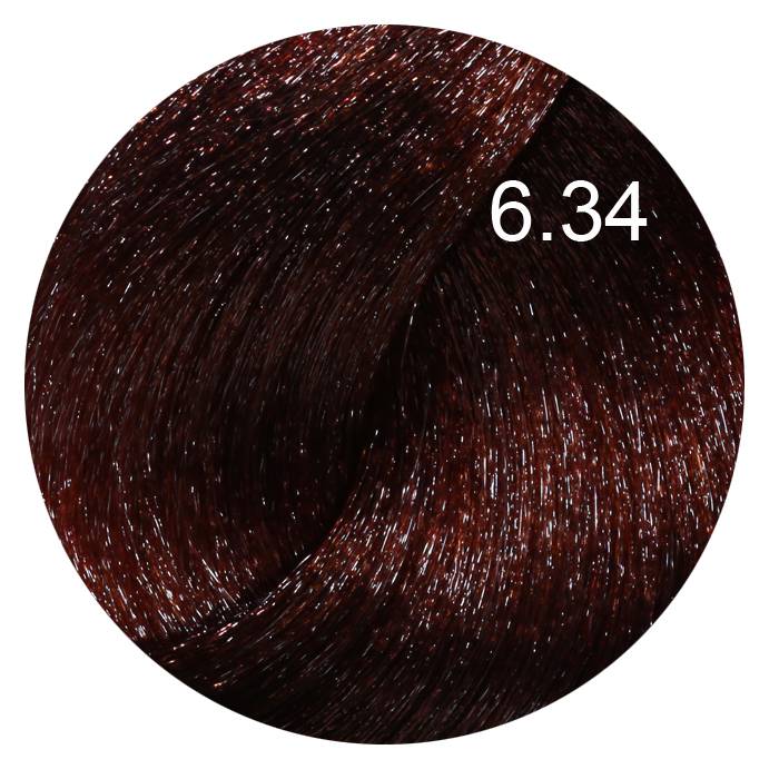 Farmavita life color plus стойкая крем краска 6.34 темный блондин золотисто медный 100 мл