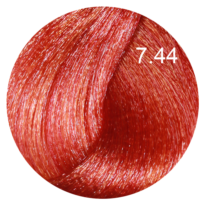 Farmavita life color plus стойкая крем краска 7.44 темный яркий медный блондин 100 мл