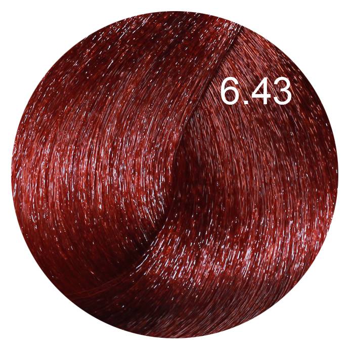 Farmavita life color plus стойкая крем краска 6.43 темный медно золотистый блондин 100 мл