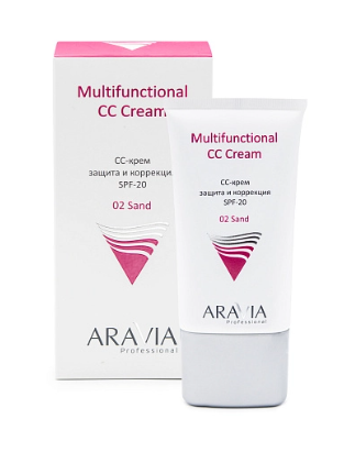 Aravia cc крем защитный spf 20 тон 02 песочный 50 мл (р)