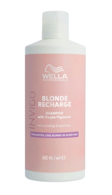Wella Invigo blonde recharge шампунь-нейтрализатор желтизны для холодных светлых оттенков 500мл мил