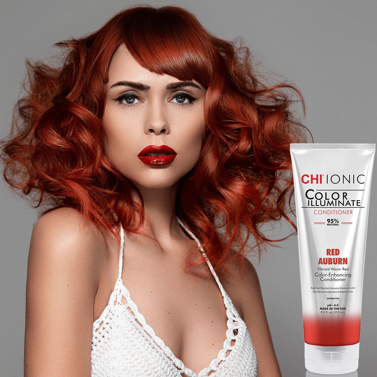 Chi ionic color illuminate кондиционер оттеночный красно рыжий 251 мл