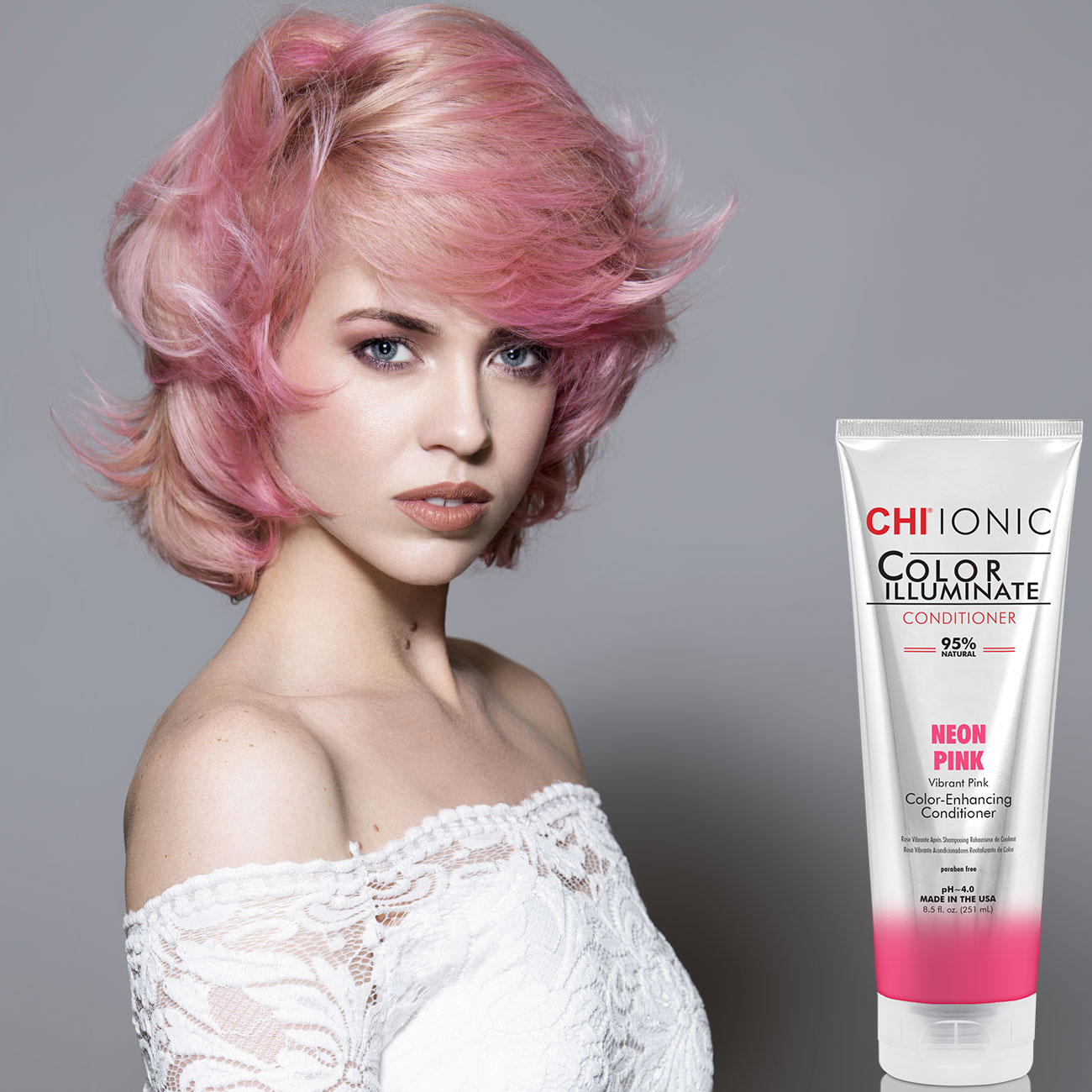Chi ionic color illuminate кондиционер оттеночный неоново розовый 251 мл БС