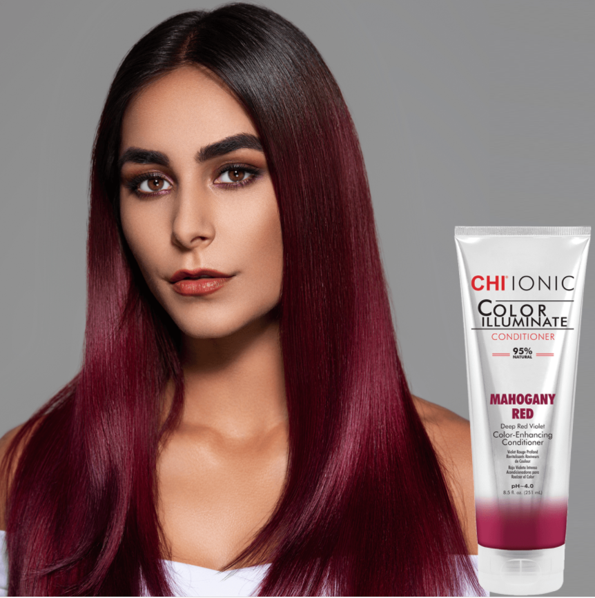 Chi ionic color illuminate кондиционер оттеночный красный махагон 250 мл