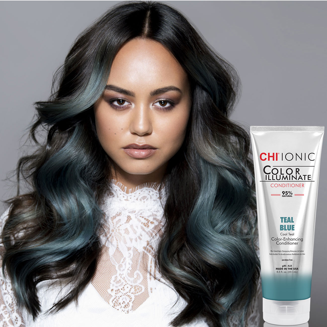Chi ionic color illuminate кондиционер оттеночный бирюзовый 251 мл БС