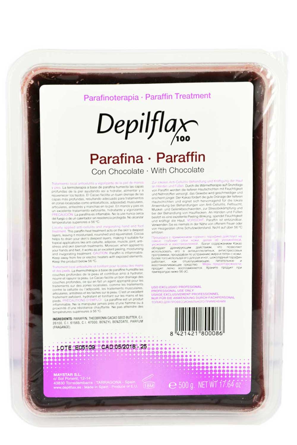Depilflax парафин шоколадный для рук и ног 500 гр (а)