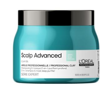 Loreal scalp advanced шампунь-маска для жирной кожи головы 500 мл БС