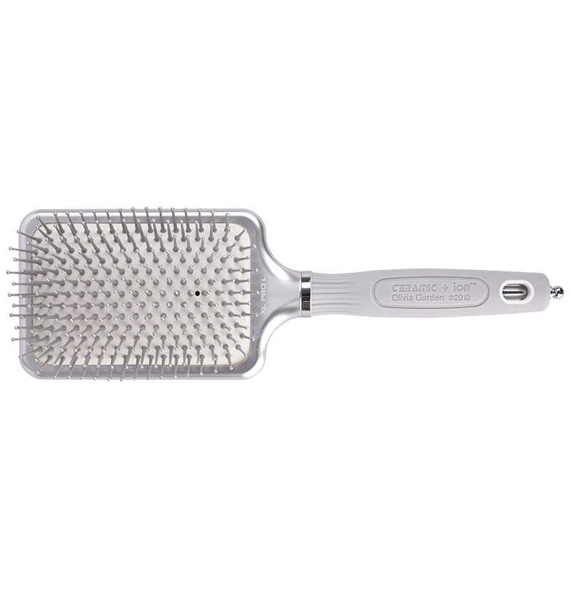 _ Olivia garden щетка expert care rectangular nylon bristles silver l (х)