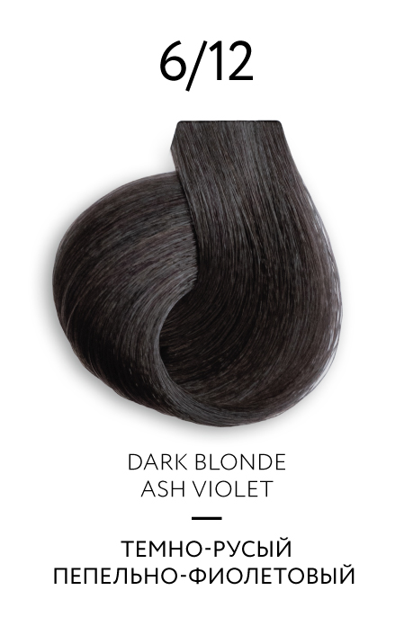 Ollin color platinum collection 6.12 перманентная крем-краска для волос 100мл