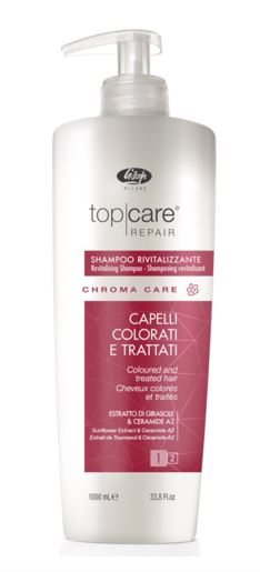 Lisap top care repair chroma care шампунь оживляющий для окрашенных волос 1000мл ЛС