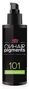 Shot on hair pigments пастельный пигмент 101 изумрудный 100мл