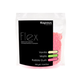 Kapous полимерный воск в гранулах flex с ароматом бабл гам 500 гр