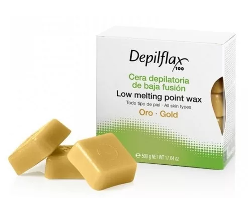 Depilflax воск горячий в брикетах золото 500 гр (а)